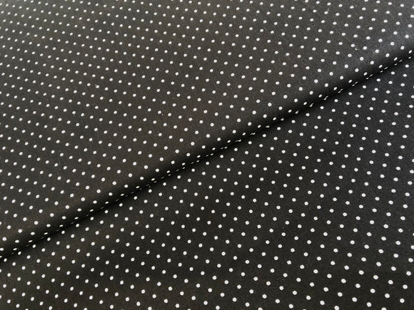 Baumwollstoff schwarz, Punkte weiß 0,8 M