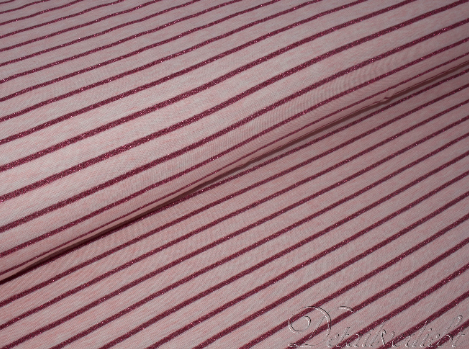 Jersey Streifen, rosa meliert, glizer